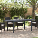 Udendørs middagsbord Foldbar Antracit 210 x 90 x 73 cm Stål