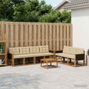 Udendørs sofagruppe med pude 8 pcs Naturlig og Beige
