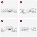 Udendørs sofagruppe med pude 8 pcs Naturlig og Beige