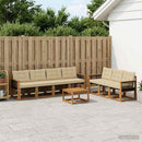 Udendørs sofagruppe med pude 8 pcs Naturlig og Beige