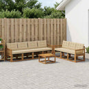 Udendørs sofagruppe med pude 8 pcs Naturlig og Beige