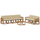 Udendørs sofagruppe med pude 8 pcs Naturlig og Beige