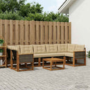 Udendørs sofagruppe med pude 8 pcs Naturlig og Beige