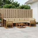 Udendørs sofagruppe med pude 8 pcs Naturlig og Beige