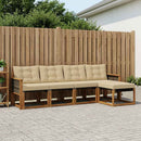 Udendørs sofagruppe med pude 5 pcs Naturlig og Beige