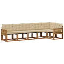 Udendørs sofagruppe 6 pcs Naturlig og Beige