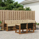 Udendørs sofagruppe med pude 7 pcs Naturlig og Beige