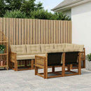Udendørs sofagruppe med pude 7 pcs Naturlig og Beige