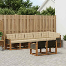 Udendørs sofagruppe med pude 8 pcs Naturlig og Beige