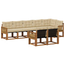 Udendørs sofagruppe med pude 8 pcs Naturlig og Beige