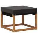 Udendørs sofagruppe med pude 6 pcs Naturfarvet og sort
