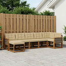 Udendørs sofagruppe med pude 7 pcs Naturlig og Beige