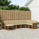 Udendørs sofagruppe med pude 8 pcs Naturlig og Beige