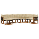 Udendørs sofagruppe med pude 8 pcs Naturlig og Beige