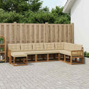 Udendørs sofagruppe 8 pcs Naturlig og Beige