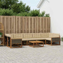 Udendørs sofagruppe med pude 8 pcs Naturlig og Beige