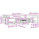Udendørs sofagruppe med pude 8 pcs Naturfarvet og lysegrå