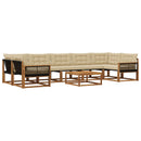 Udendørs sofagruppe med pude 8 pcs Naturlig og Beige