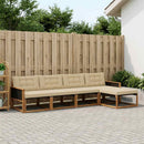 Udendørs sofagruppe med pude 5 pcs Naturlig og Beige