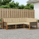Udendørs sofagruppe med pude 4 pcs Naturlig og Beige
