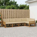 Udendørs sofagruppe med pude 5 pcs Naturlig og Beige