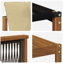 Udendørs sofagruppe med pude 7 pcs Naturlig og Beige