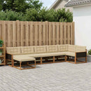 Udendørs sofagruppe med pude 7 pcs Naturlig og Beige