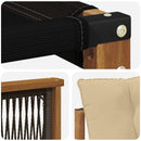 Udendørs sofagruppe med pude 7 pcs Naturlig og Beige