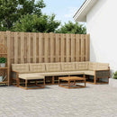 Udendørs sofagruppe 8 pcs Naturlig og Beige Massivt Akacietræ