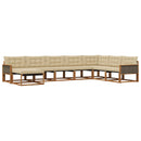 Udendørs sofagruppe med pude 8 pcs Naturlig og Beige