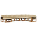 Udendørs sofagruppe med pude 8 pcs Naturlig og Beige