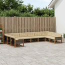 Udendørs sofagruppe med pude 10 pcs Naturlig og Beige
