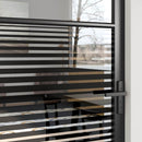 Glasdør 83 x 3,5 x 201,5 cm Aluminium Sort