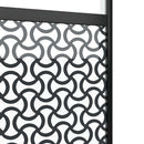 Glasdør Fretwork Sort 76 x 2 x 205 cm Aluminium