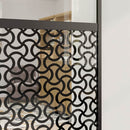 Glasdør Fretwork Sort 76 x 2 x 205 cm Aluminium