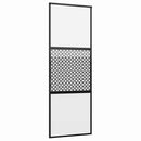 Glasdør Fretwork Sort 76 x 2 x 205 cm Aluminium