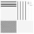 Glasdør Fretwork Sort 90 x 2 x 205 cm Aluminium