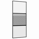 Glasdør Fretwork Sort 90 x 2 x 205 cm Aluminium