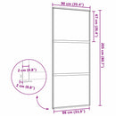 Glasdør Fretwork Sort 90 x 2 x 205 cm Aluminium