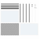 Glasdør Fretwork Sort 102,5 x 2 x 205 cm Aluminium