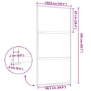 Glasdør Fretwork Sort 102,5 x 2 x 205 cm Aluminium