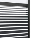 Glasdør Stribet Sort 76 x 2 x 205 cm Aluminium