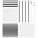 Glasdør Stribet Sort 76 x 2 x 205 cm Aluminium