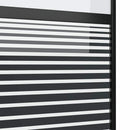 Glasdør Stribet Sort 90 x 2 x 205 cm Aluminium
