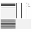 Glasdør Stribet Sort 102,5 x 2 x 205 cm Aluminium