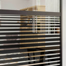 Glasdør Stribet Sort 102,5 x 2 x 205 cm Aluminium