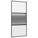 Glasdør Stribet Sort 102,5 x 2 x 205 cm Aluminium