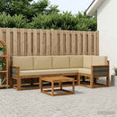 Udendørs sofagruppe 6 pcs Naturlig og Beige Massivt Akacietræ