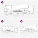 Udendørs sofagruppe 6 pcs Naturlig og Beige Massivt Akacietræ