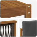 Udendørs sofagruppe 7 pcs Naturlig og Antracit Polyester